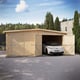 Power 14x20 Apex Log Cabin Double Garage 44mm image 2