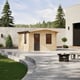 Power 14x14 Apex Retreat Log Cabin 44mm lifestyle view