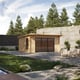 Power 20x16 Pent Aluminium Log Cabin 44mm lifestyle view