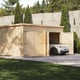 Power 20x16 Pent Log Cabin Double Garage 44mm image 2