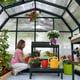 Palram Canopia Hobby Gardener 8x8 Greenhouse with Polycarbonate Glazing and Staging