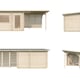 Palmako Sanna 6.8 Canopy Home Sauna