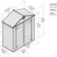 6x3 Palram Plastic Skylight Shed Dimensions