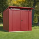 Hormann Berry Pent Metal Garden Shed Classic Design Purple Red Finish