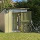 Hormann Berry Pent Metal Garden Shed Classic Design Reed Green Finish