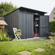 Hormann Berry Pent Metal Garden Shed Modern Design Anthracite Grey