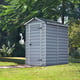 Palram 4x6 Plastic Skylight Garden Shed in Grey