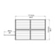 Palram 4x6 Plastic Skylight Shed in Grey External Dimensions