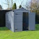 Palram 6x10 Plastic Skylight Garden Shed in Grey