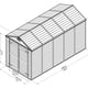 Palram 6x12 Plastic Skylight Shed in Grey Dimensions