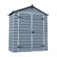 Palram 6x3 Plastic Skylight Garden Shed in Grey