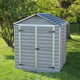 Palram 6x5 Plastic Skylight Garden Shed in Grey