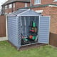 Palram 6x5 Plastic Skylight Garden Storage Shed in Grey