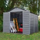 Palram 6x8 Plastic Skylight Grey Shed and Garden Store