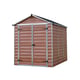Palram 6x8 Plastic Skylight Garden Shed in Amber