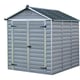 Palram 6x8 Plastic Skylight Garden Shed in Grey