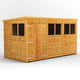 Power 12x6 Pent Wooden Shed Double Doors
