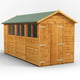 Power 14x6 Apex Wooden Shed Double Doors