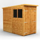 Power 4x8 Pent Wooden Shed Double Doors