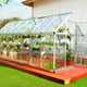 Silver Palram Harmony 6x14 Greenhouse Clear Polycarbonate Glazing