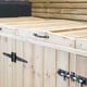 Garden Village Triple Wood Bin Store