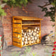 Power 4x2 Shiplap Log Store with Optional Shelf