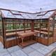 Swallow Cygnet 6x19 Wooden T Shaped Greenhouse Oiled Finish