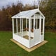 Swallow Lark 4x6 Wooden Greenhouse in Lily White