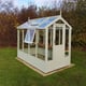 Swallow Lark 4x8 Wooden Greenhouse in Summer Green Extra Side Vent