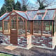 Swallow Mallard 8x15 Wooden Greenhouse Oiled Dwarf Wall