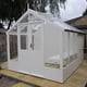 Swallow Raven 8x6 Combi with 4ft Shed Painted Lily White