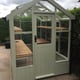 Swallow Robin 5x8 Wooden Greenhouse in Summer Green