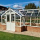 Swallow Swan 8x21 Wooden Greenhouse Dwarf Wall White Finish