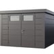 Telluria Classico 3030 Metal Garden Shed - clear product view