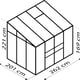 Vitavia 6x8 Black IDA 5200 Lean To Greenhouse Dimensions