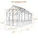Vitavia Cassandra 8x12 9900 dwarf wall greenhouse dimensions diagram