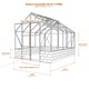 Vitavia Cassandra 8x14 11500 dwarf wall greenhouse dimensions diagram