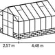 Vitavia Cassandra 8x14 Dwarf Wall Greenhouse Dimensions