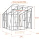 Vitavia Freya 8x8 7600 pent greenhouse dimensions diagram
