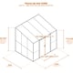 Vitavia Ida 6x8 5200 lean-to greenhouse dimensions diagram