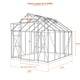 Vitavia Jupiter 8x10 8300 greenhouse dimensions diagram