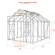 Vitavia Jupiter 8x14 11500 greenhouse dimensions diagram