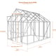 Vitavia Phoenix 8x10 8300 greenhouse dimensions diagram