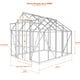 Vitavia Phoenix 8x12 9900 greenhouse dimensions diagram