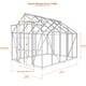 Vitavia Phoenix 8x14 11500 greenhouse dimensions diagram