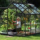 Vitavia Venus Black 8x6 Greenhouse Toughened Glazing