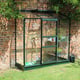 Halls 2x6 Wall Garden Green Lean to Greenhouse with Horticultural Glazing