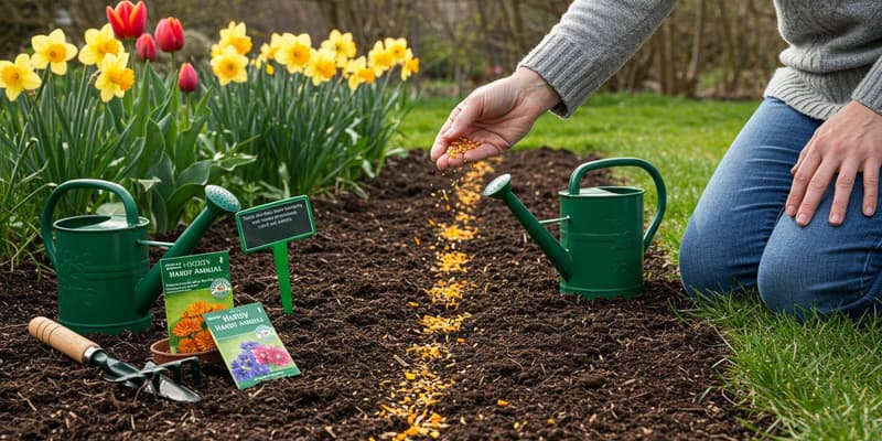 sowing hardy annuals seeds april gardening