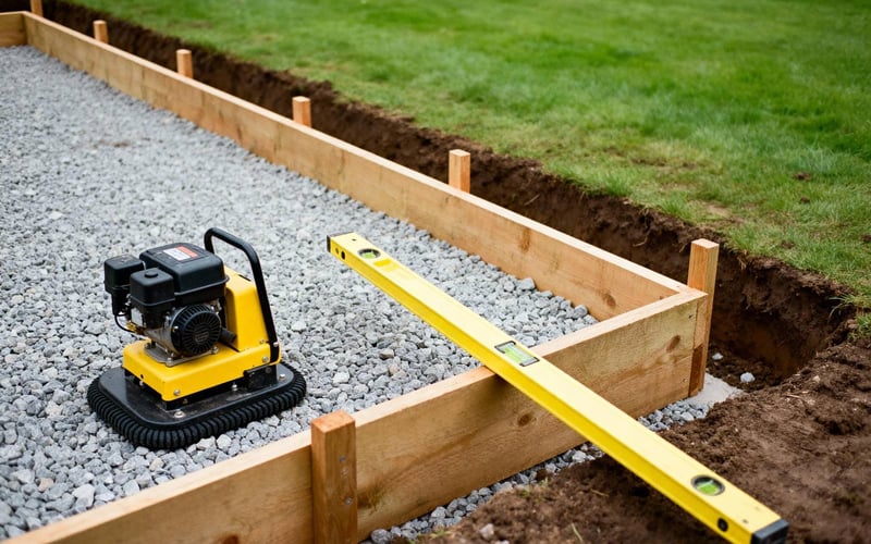 How to build a concrete base for a greenhouse
