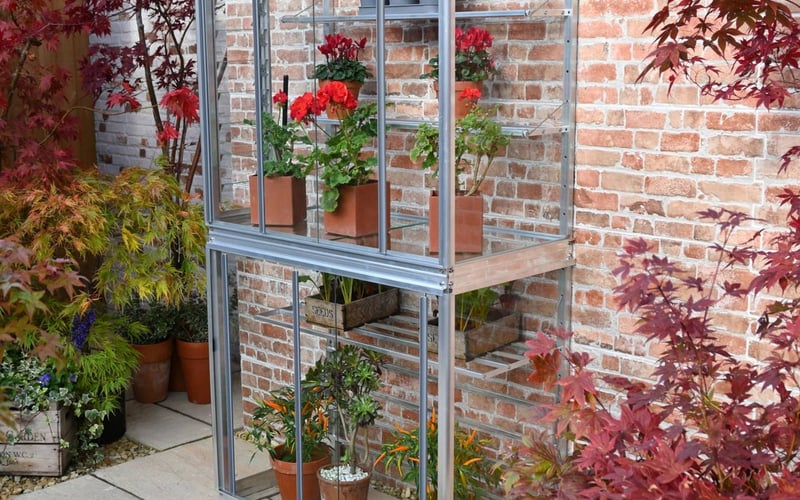 Premium mini greenhouse lean-to - Access Hampton 2x3 with heavy-duty aluminium frame